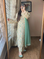 Pastel Printed 3-Piece Suit
