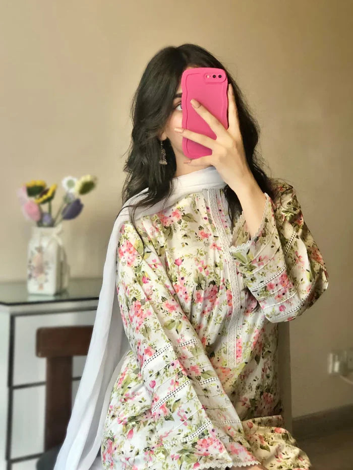 Floral Printed Lawn Suit